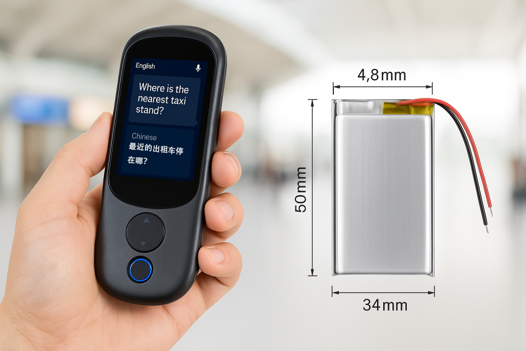 Case Study: Custom 1200mAh Polymer Battery Solution for a Smart Translation Device - LYW Battery | Custom Lithium Polymer Battery Manufacturer
