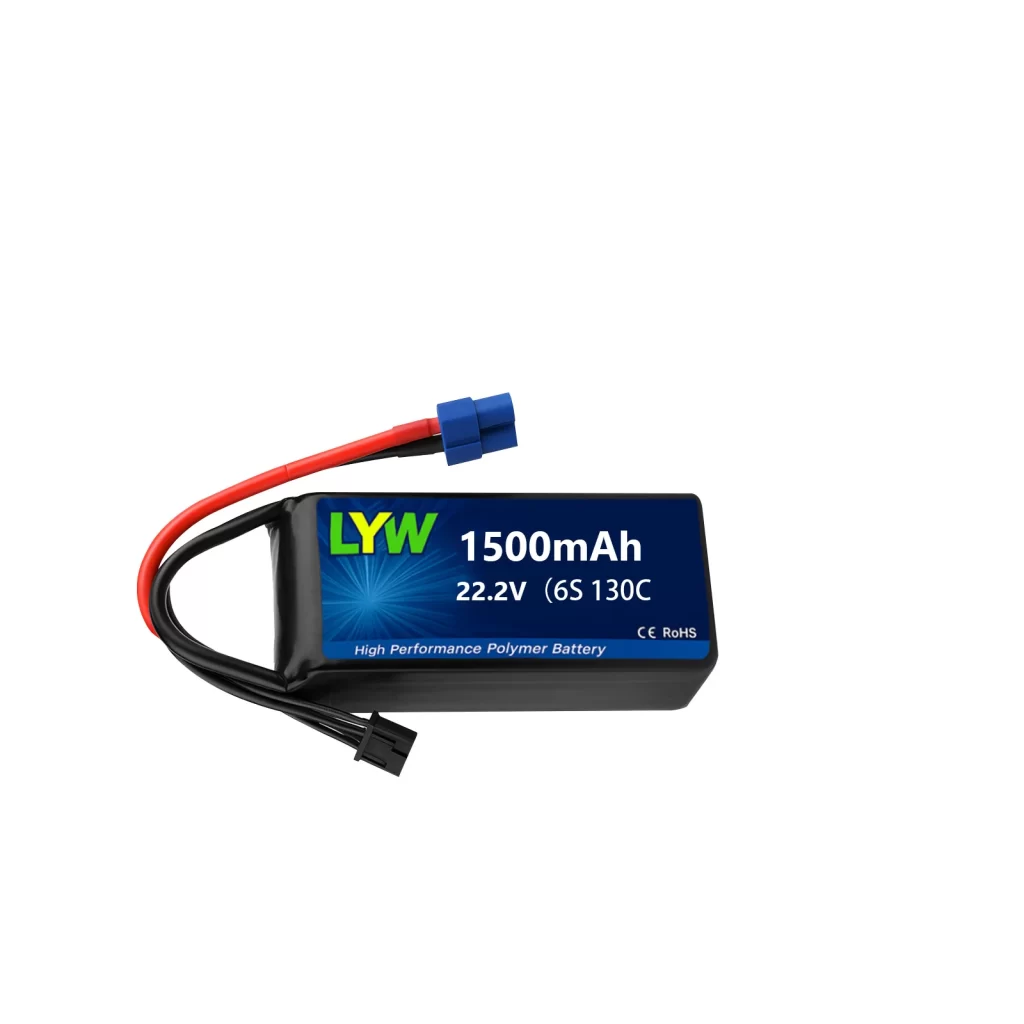 LYW 1500mAh 22.2V 6S Lipo Battery with XT60 Plug - LYW Battery | Custom Lithium Polymer Battery Manufacturer